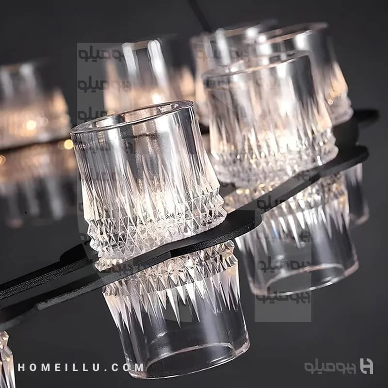 لوستر آویز ۱۲ شعله ال ای دی ۴۲ وات گرد MD8468-12 — تصویر ۳