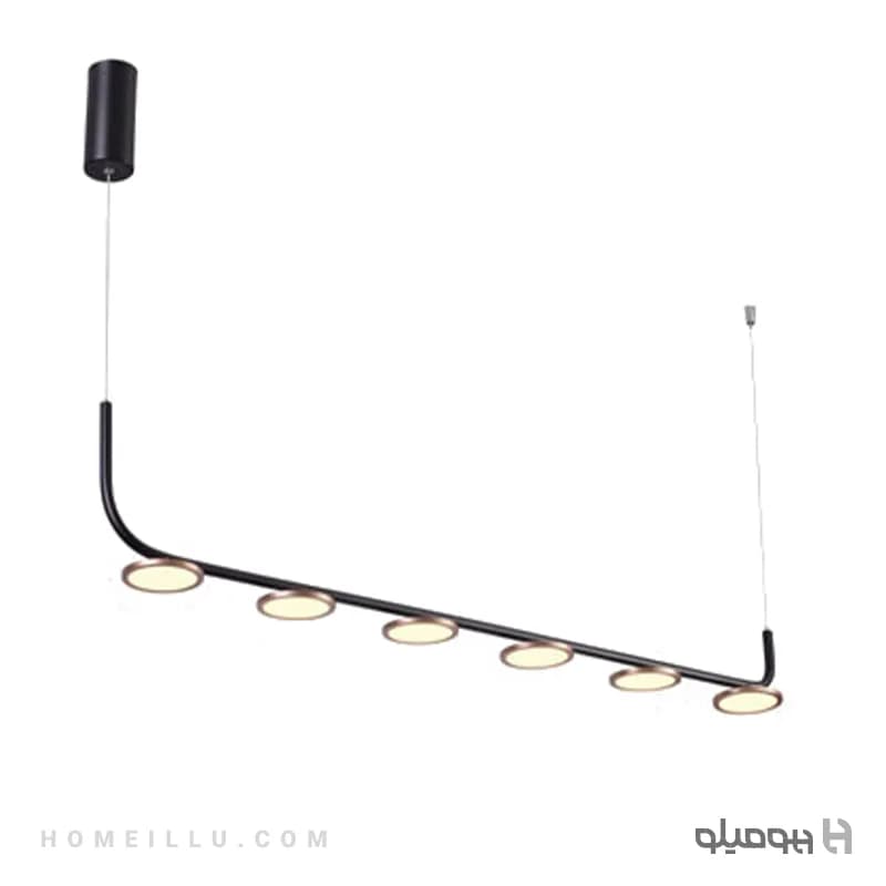 لوستر آویز خطی 6 شعله ال ای دی 30 وات مدرن 51897P — تصویر ۲