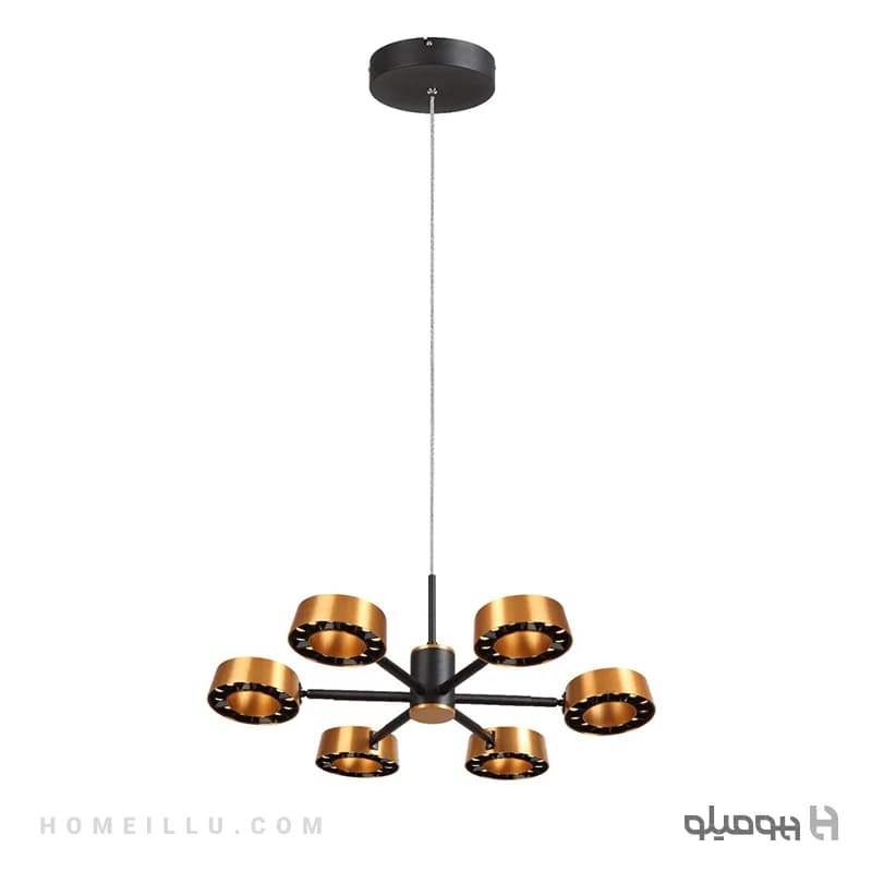 لوستر آویز 6 شعله ال ای دی 43 وات مدرن P51791