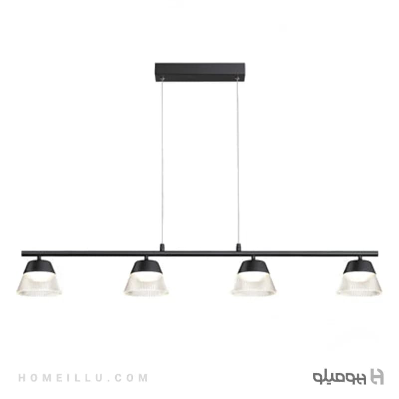لوستر آویز خطی 4 شاخه ال ای دی 29 وات مدرن 50027P