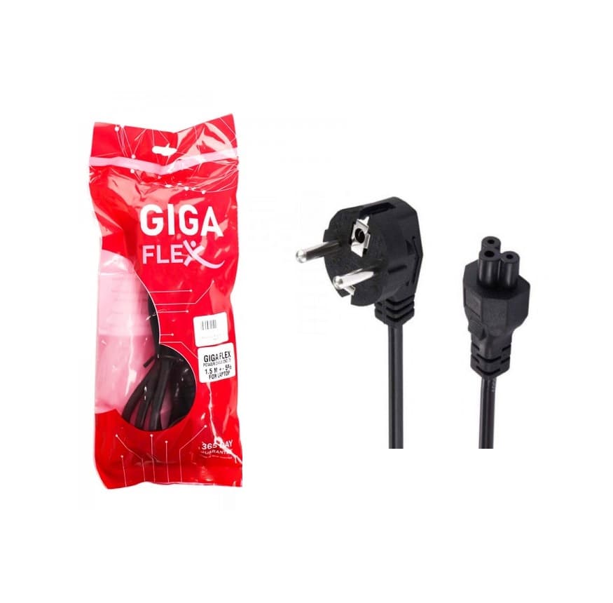 کابل برق 3 پین لپ تاپ GIGA FLEX 2×0.75 طول 1.5 متر