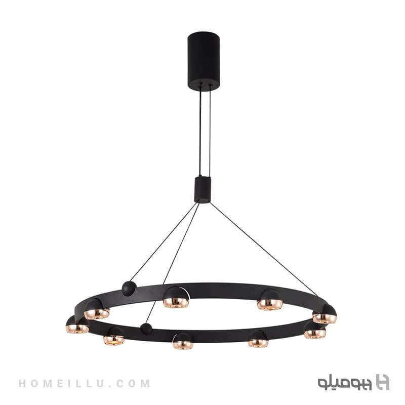 لوستر آویز 9 شاخه ال ای دی 45 وات مدرن MD709-9