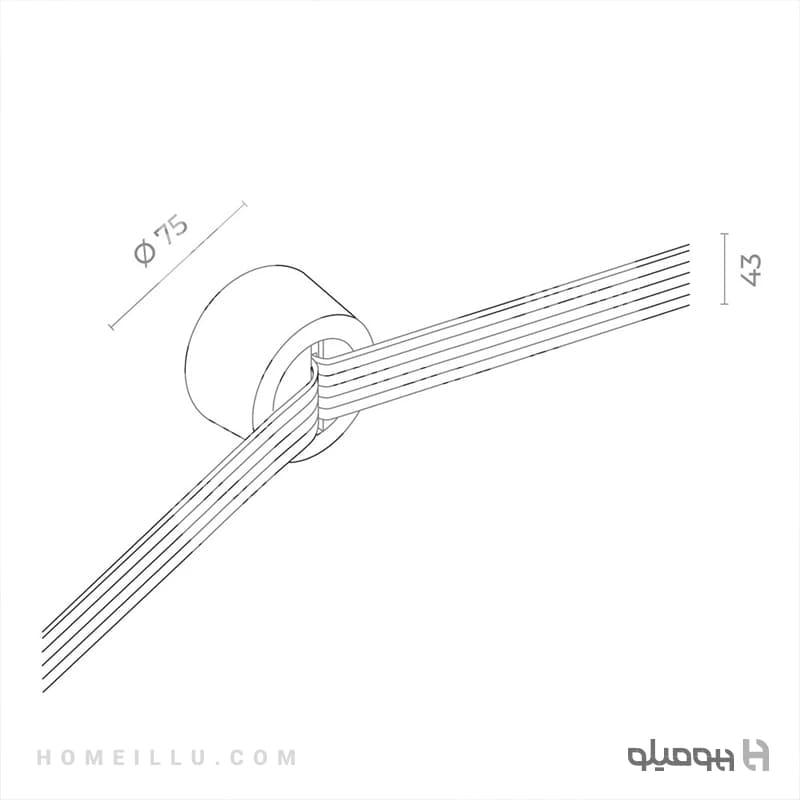 پایه سقفی دو طرفه روکار کمربندی مدرن Circular Ratchet — تصویر ۵