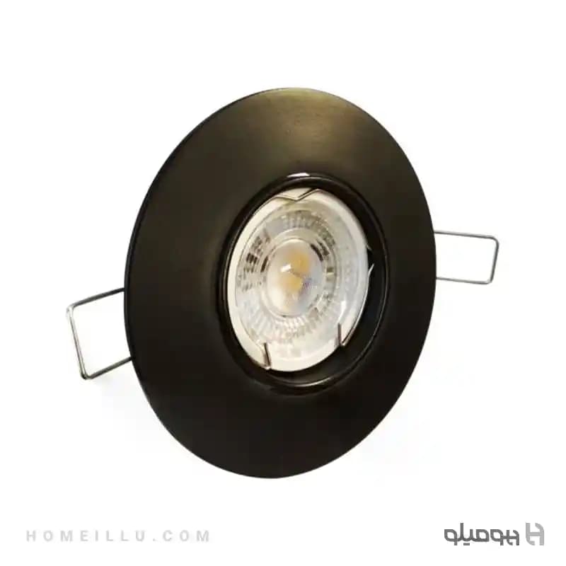 قاب هالوژن آلومینیومی توکار گرد فریم 7.5 سانتی متر A1430 — تصویر ۲