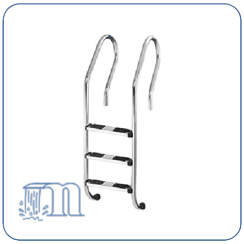 پله (نردبان) استخری 3 پله مدل کلاب کفی استیل
