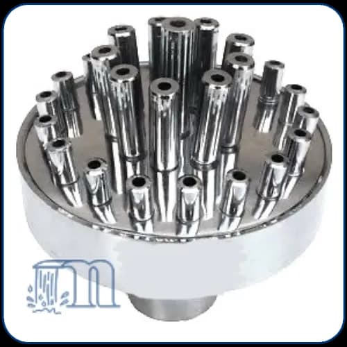 نازل فواره گل طبقاتی (استیل) سایز 1 اینچ