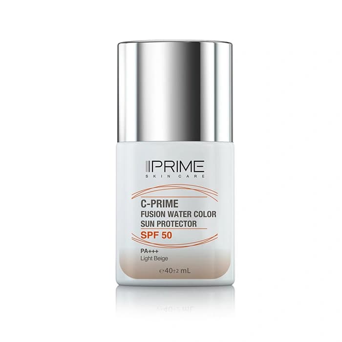 کرم ضد آفتاب فلوئیدی رنگی پرایم با SPF50 دارای ویتامین C حجم 40 میلی لیتر
