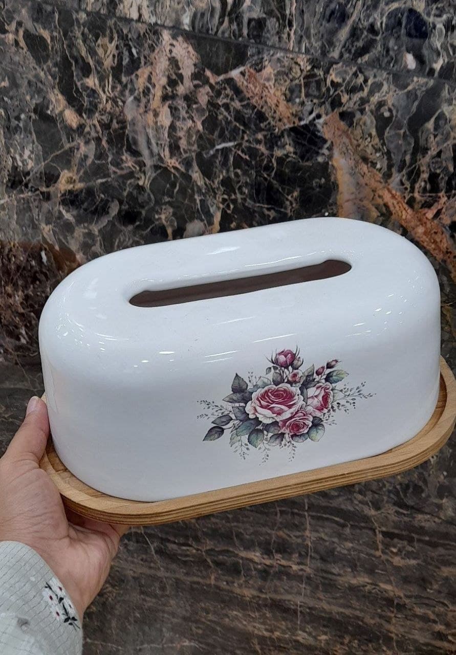 جا دستمال سرامیک زیره چوب — تصویر ۲