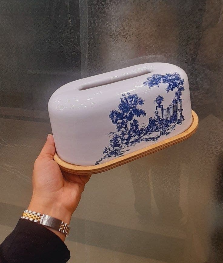 جا دستمال سرامیک زیره چوب — تصویر ۵