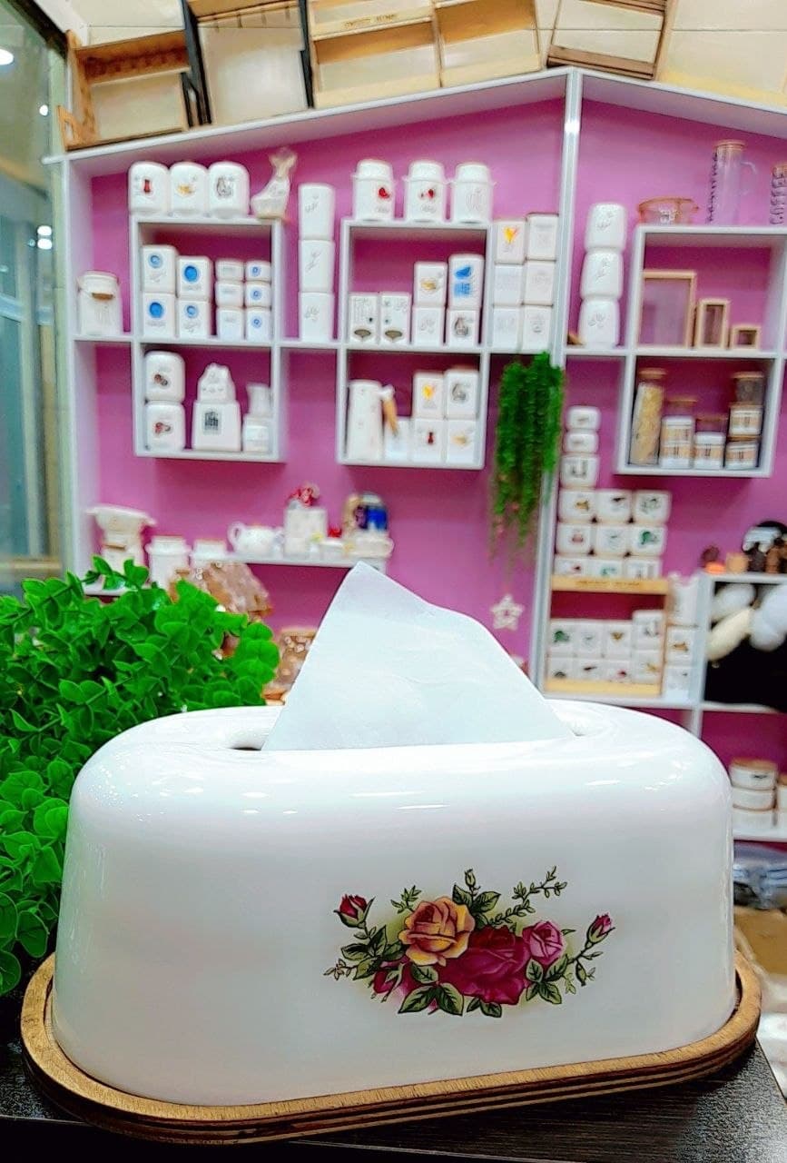 جا دستمال سرامیک زیره چوب — تصویر ۷
