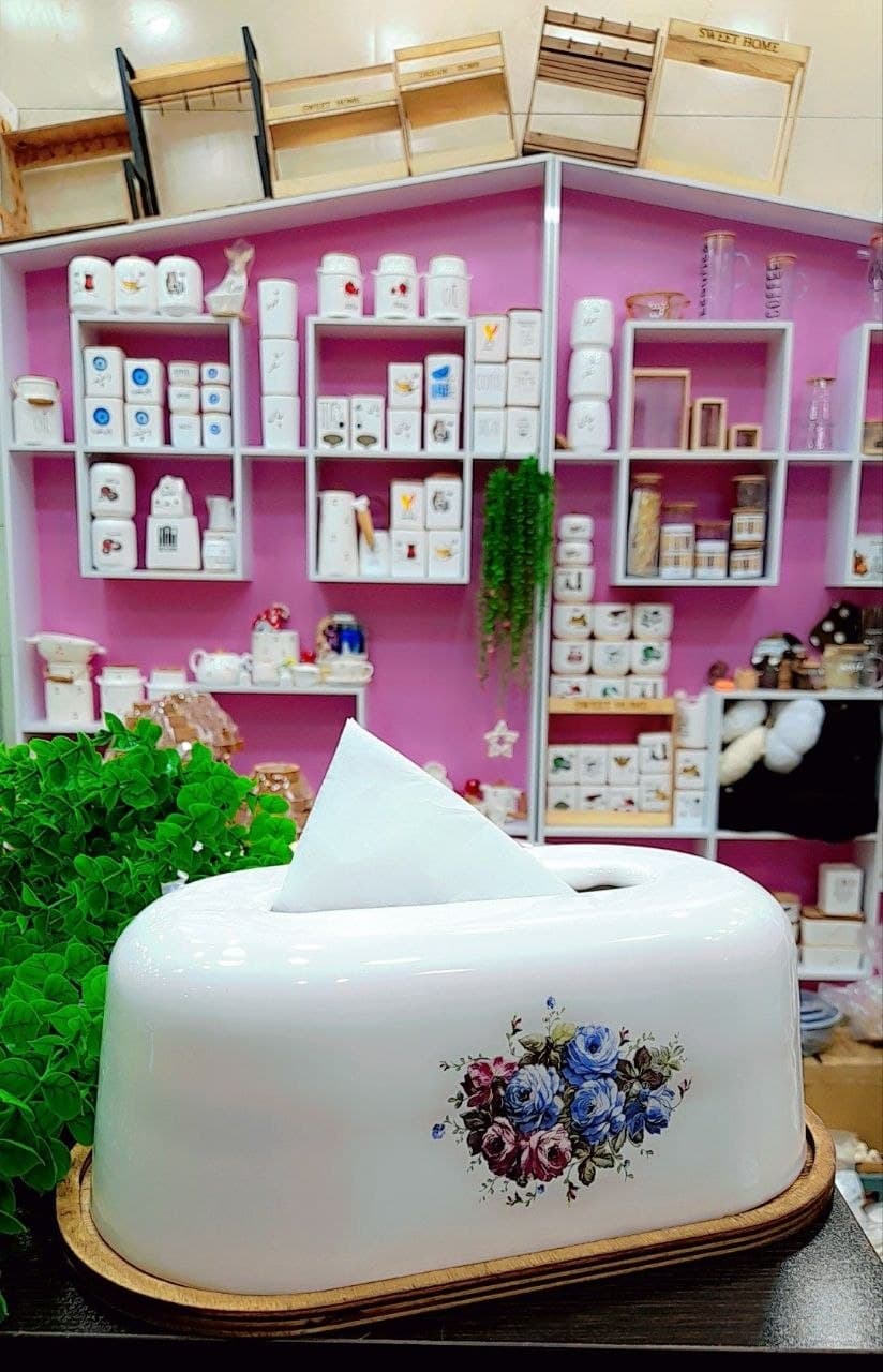 جا دستمال سرامیک زیره چوب — تصویر ۸