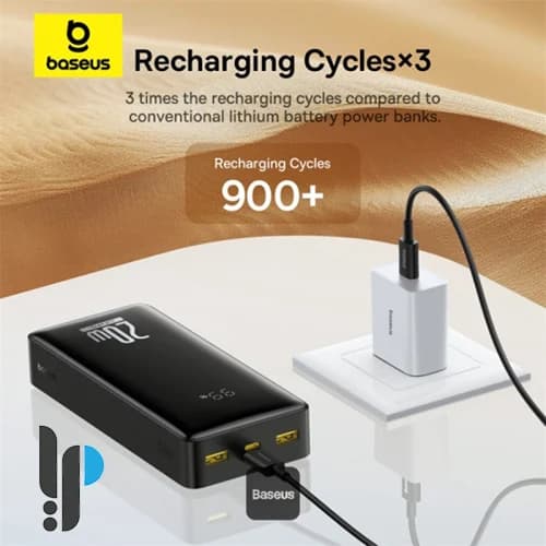 پاوربانک 20 واتی بیسوس مدل Baseus LifePO4 P10071000 ظرفیت 18400 میلی‌ آمپر — تصویر ۳