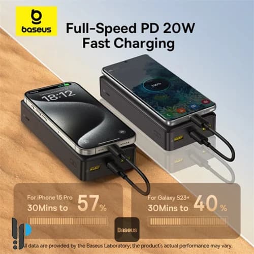 پاوربانک 20 واتی بیسوس مدل Baseus LifePO4 P10071000 ظرفیت 18400 میلی‌ آمپر — تصویر ۴