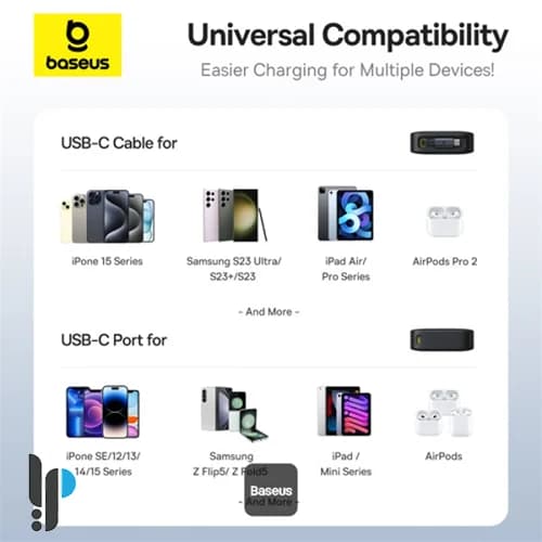 پاوربانک 30 وات بیسوس مدل Baseus Free2Pull P10073701 ظرفیت 10000 میلی‌ آمپر با کابل Type-C — تصویر ۸