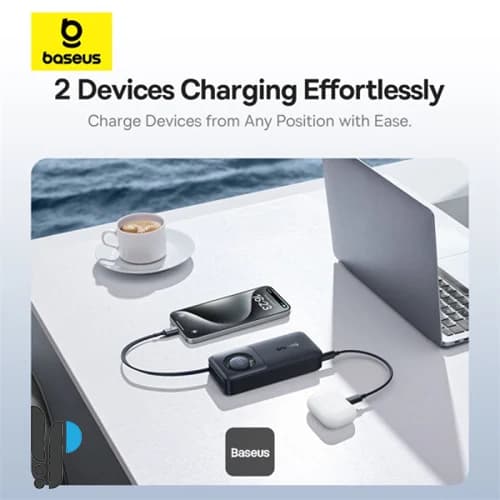 پاوربانک 30 وات بیسوس مدل Baseus Free2Pull P10073701 ظرفیت 10000 میلی‌ آمپر با کابل Type-C — تصویر ۴