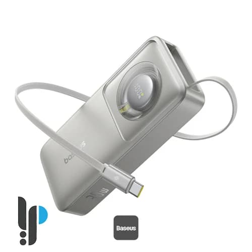 پاوربانک 30 وات بیسوس مدل Baseus Free2Pull P10073701 ظرفیت 10000 میلی‌ آمپر با کابل Type-C