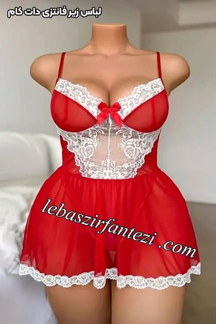لباس خواب حریر طرح کاستوم | پیراهن خواب زنانه توری