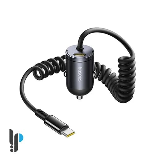 شارژر فندکی 30 وات بیسوس Baseus Tiny Star Mini Car Charger C00035001121-01 با کابل متصل Type-C