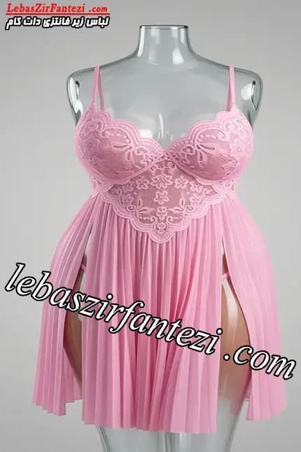 لباس خواب حریر چاکدار سایز بزرگ