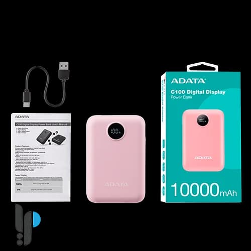 پاوربانک 20 وات ای دیتا مدل ADATA C100 Digital Display ظرفیت 10000 میلی آمپر — تصویر ۸