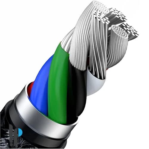 کابل شارژ 2 متری Type-C به لایتنینگ بیسوس مدل Baseus Cafule CATLJK-B — تصویر ۳