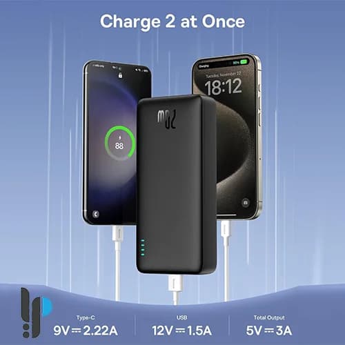 پاوربانک 20 واتی بیسوس مدل Baseus AirPow P10022804113 ظرفیت 20000 میلی آمپر — تصویر ۲