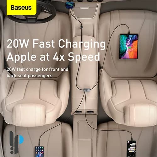شارژر فندکی 120 وات بیسوس مدل Baseus Share together CCBT-A0G — تصویر ۵