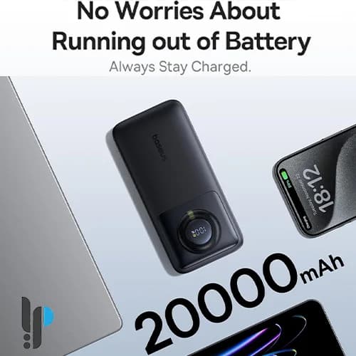 پاوربانک 65 واتی بیسوس مدل Baseus Free2Pull P10073700 ظرفیت 20000 میلی‌ آمپر با کابل Type-C — تصویر ۴