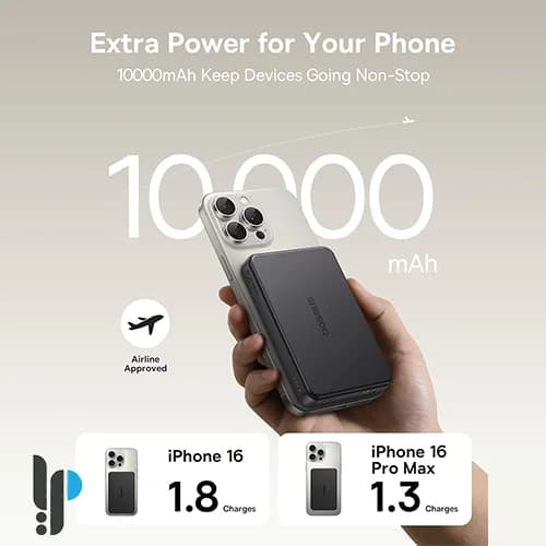پاوربانک 22.5 واتی بیسوس مدل Baseus Airpow II Magnetic P10080000 ظرفیت 10000 میلی آمپر — تصویر ۸
