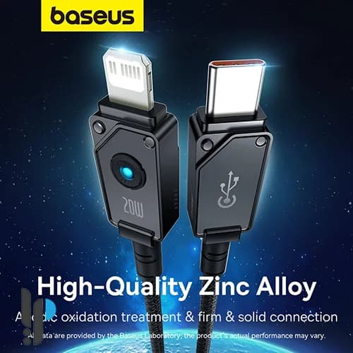کابل شارژ 1 متری Type-C به لایتنینگ بیسوس مدل Baseus Unbreakable P10355803 — تصویر ۲