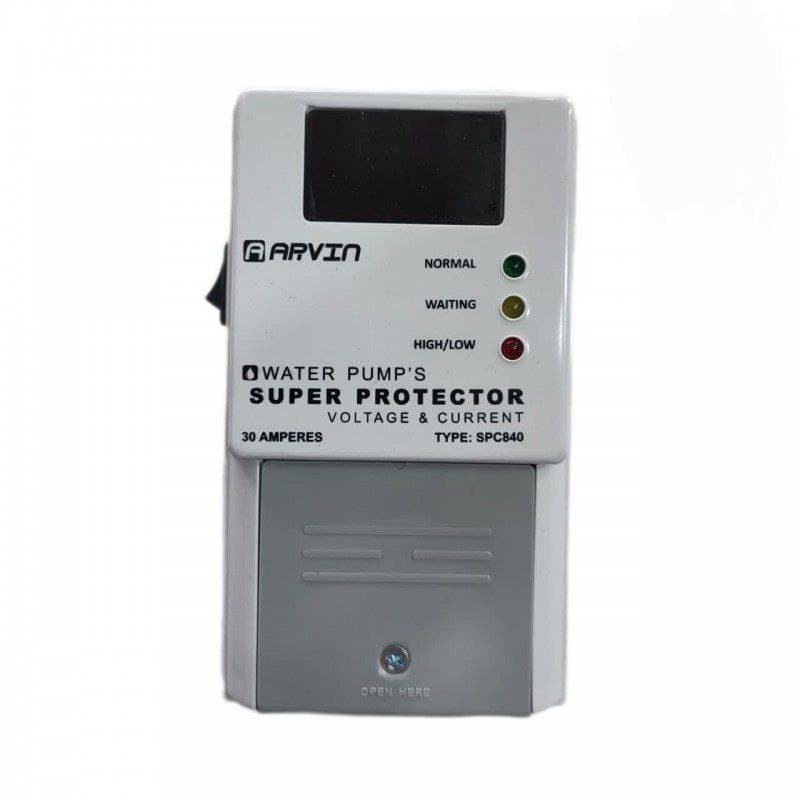 محافظ برق پمپ آب آروین پایا کنترل مدل SPC840 | کنترل بار دیجیتال هوشمند 30 آمپر ترمینالی