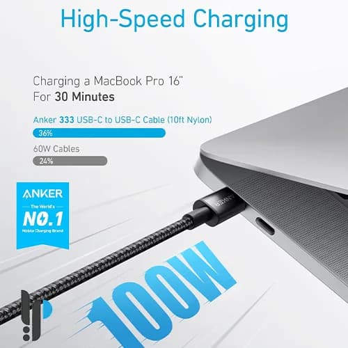کابل شارژ Type-C انکر مدل Anker A8756 طول 1 متر — تصویر ۵