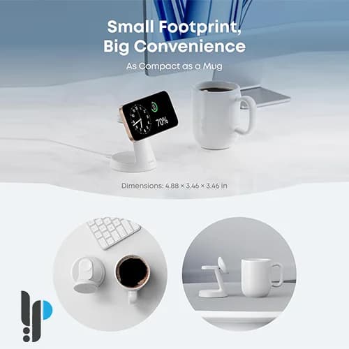 شارژر بی سیم انکر مدل MagGo Wireless Charger B25M4 — تصویر ۳