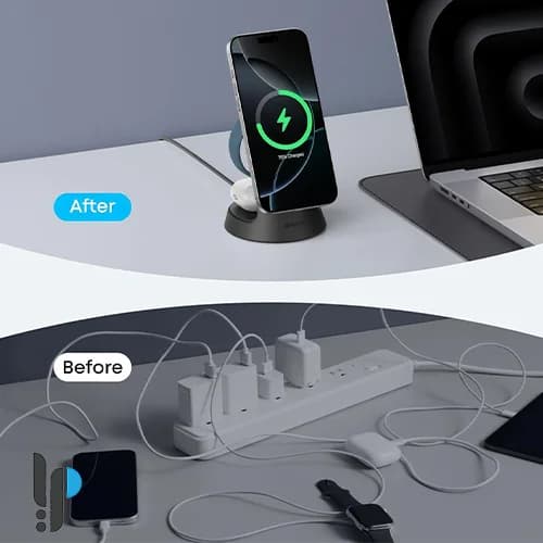شارژر بی سیم انکر مدل MagGo Wireless Charger B25M4 — تصویر ۹