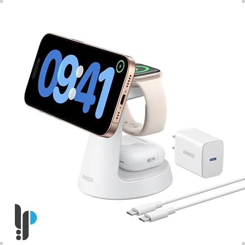 شارژر بی سیم انکر مدل MagGo Wireless Charger B25M4 — تصویر ۵