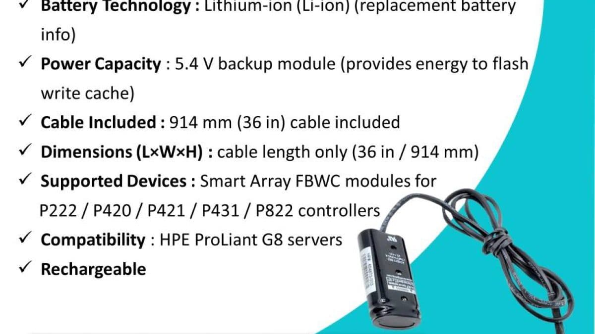 باتری FBWC سرور HP ProLiant G8 — تصویر ۵