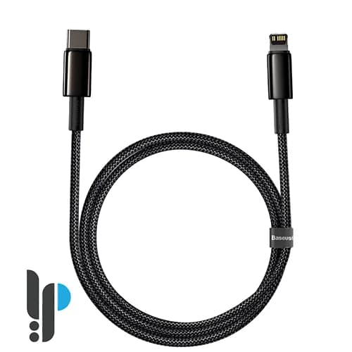 کابل شارژ 1 متری Type-C به لایتنینگ بیسوس مدل Baseus Tungsten Gold CATLWJ — تصویر ۶