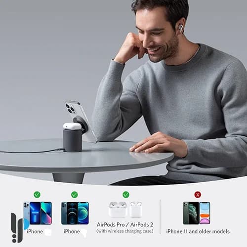 شارژر بی سیم انکر مدل 623 Magnetic Wireless Charger B2568 — تصویر ۴