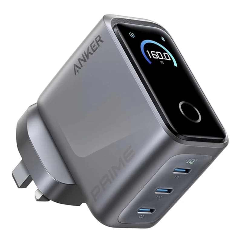 شارژر انکر Anker Prime 160W GaN مدل A2687 | سه پورت USB-C و نمایشگر هوشمند — تصویر ۲
