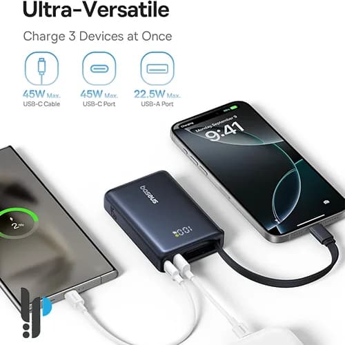 پاوربانک 45 واتی بیسوس مدل Baseus PicoGo P10076803123 ظرفیت 10000 میلی‌ آمپر — تصویر ۵