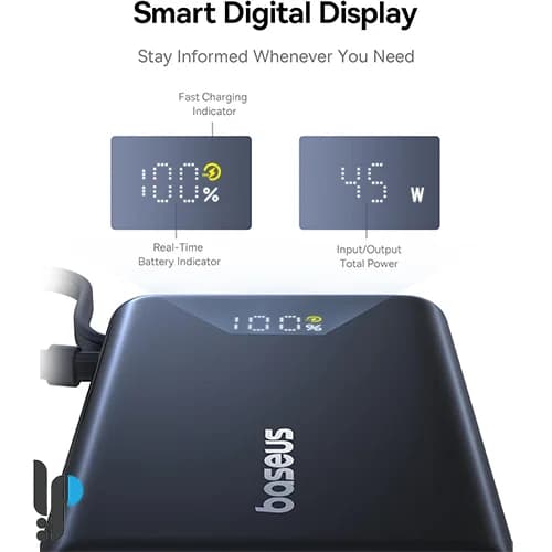 پاوربانک 45 واتی بیسوس مدل Baseus PicoGo P10076803123 ظرفیت 10000 میلی‌ آمپر — تصویر ۲