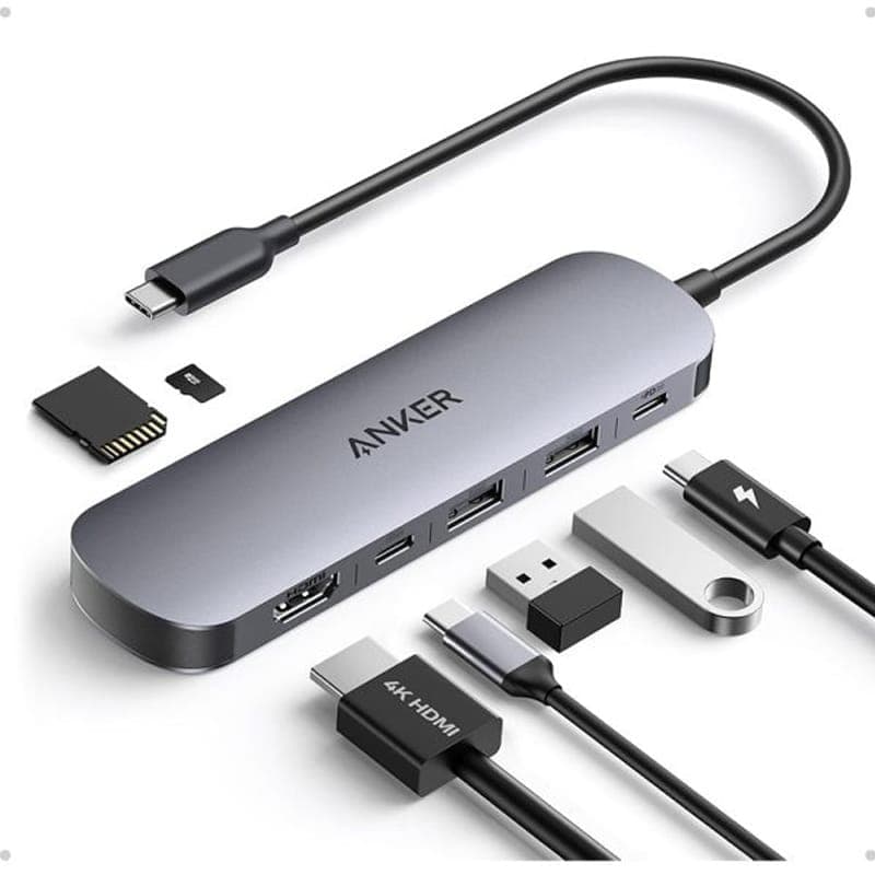 هاب انکر A83D2 | USB-C Hub هفت پورت با HDMI 4K و شارژ 85W — تصویر ۲