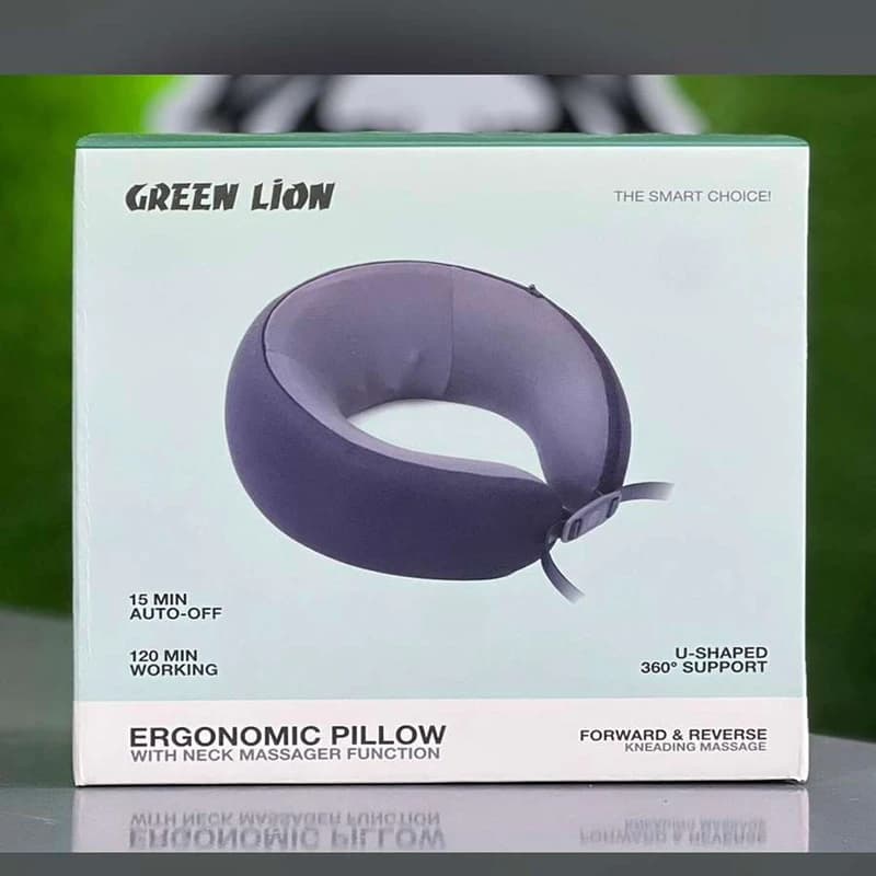بالش و ماساژور گردن گرین لاین | Ergonomic Neck Pillow با گرمایش — تصویر ۴