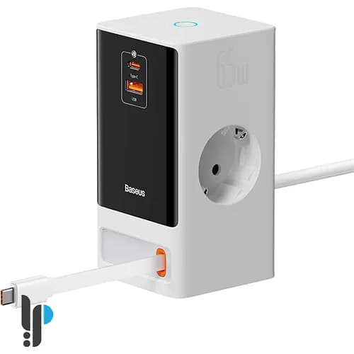 هاب شارژر 5 پورت 65 وات بیسوس مدل baseus PowerCombo PSLR000301