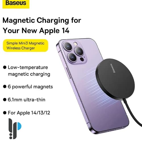 شارژر بی سیم بیسوس مدل Simple Mini3 Magnetic Wireless Charger CCJJ0400 — تصویر ۲