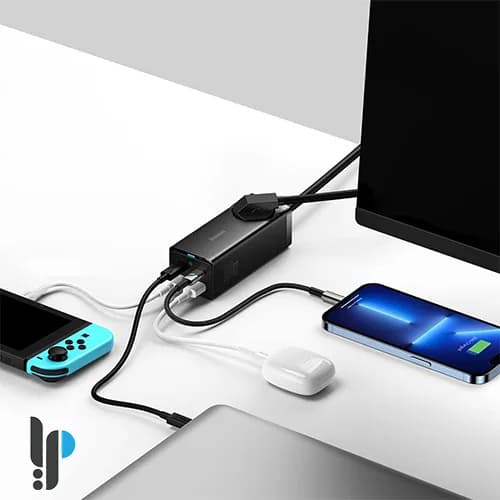 شارژر رومیزی 100 وات بیسوس مدل Baseus powerCombo PSZM000401 — تصویر ۶
