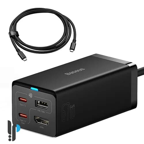 شارژر رومیزی 67 وات بیسوس مدل Baseus Gan5 Pro CCGP110201