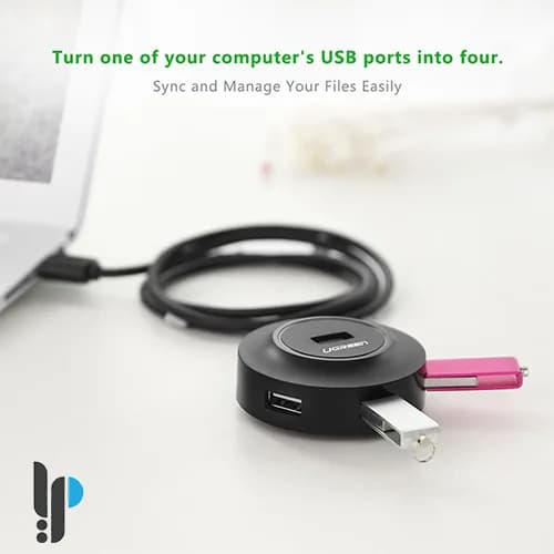 هاب 4 پورت USB-A یوگرین مدل ugreen CR106 کد 20277 — تصویر ۲