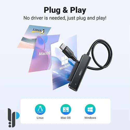مبدل Type-C به SATA یوگرین مدل Ugreen CM321 کد 70610 — تصویر ۷