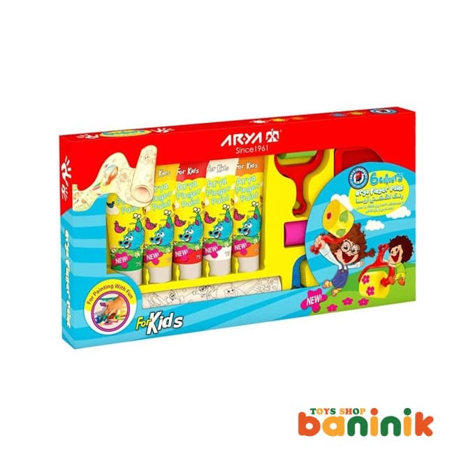 رنگ انگشتی 6رنگ تیوپی آریا